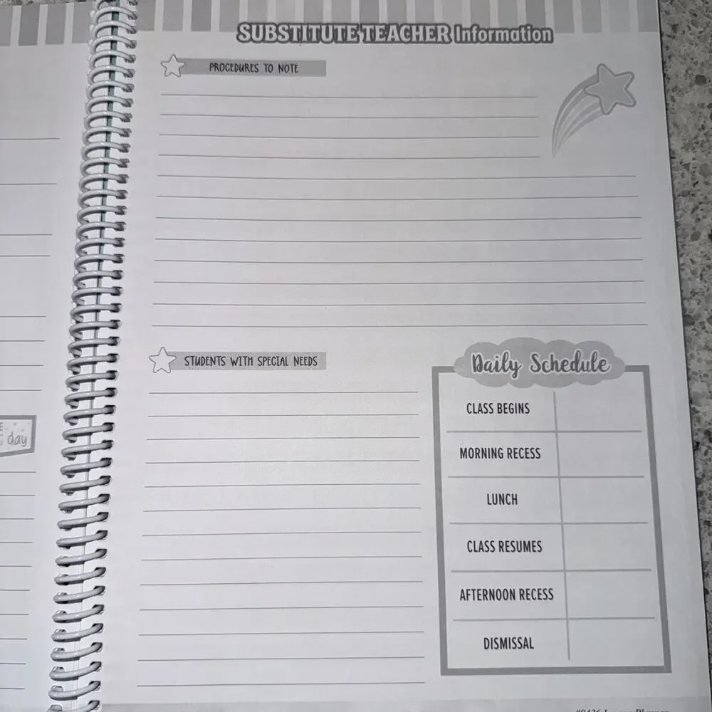 Pastel Pop Lesson Planner 8.5 inches X 11 inches